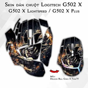 Skin dán chuột Logitech G502 X mẫu Dragon Ball Goku 6 7vnr75