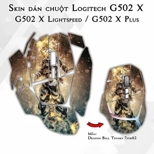 Skin dán chuột Logitech G502 X mẫu Dragon Ball Trunks 7vnr62