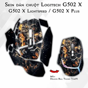 Skin dán chuột Logitech G502 X mẫu Dragon Ball Trunks 7vnr91