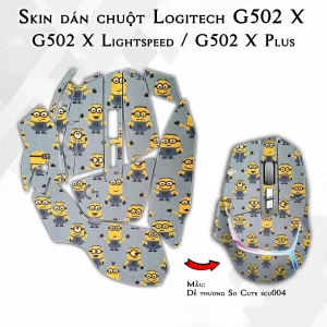 Skin dán chuột Logitech G502 X mẫu Dễ thương So Cute scu004