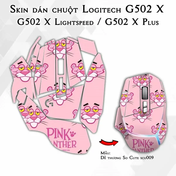Skin dán chuột Logitech G502 X mẫu Dễ thương So Cute scu009