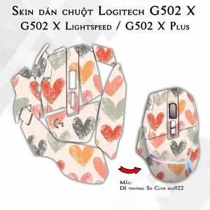 Skin dán chuột Logitech G502 X mẫu Dễ thương So Cute scu022