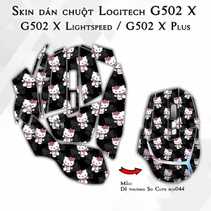 Skin dán chuột Logitech G502 X mẫu Dễ thương So Cute scu044