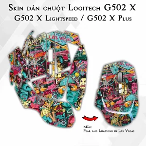 Skin dán chuột Logitech G502 X mẫu Fear and Loathing in Las Vegas
