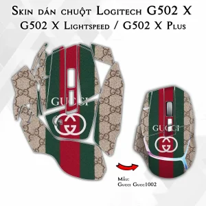 Skin dán chuột Logitech G502 X mẫu Gucci Gucc1002