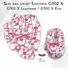 Skin dán chuột Logitech G502 X mẫu gấu hồng Skin dán chuột Logitech G502 X mẫu gấu hồng