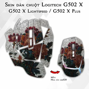 Skin dán chuột Logitech G502 X mẫu Hoa cúc lsm020