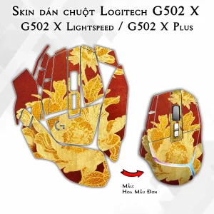Skin dán chuột Logitech G502 X mẫu Hoa Mẫu Đơn