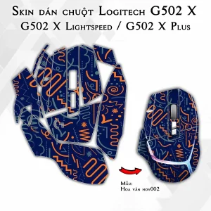 Skin dán chuột Logitech G502 X mẫu Hoa văn hov002