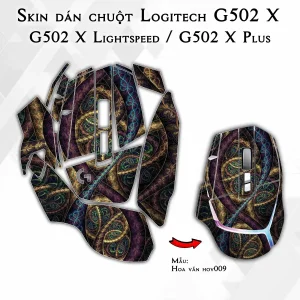 Skin dán chuột Logitech G502 X mẫu Hoa văn hov009
