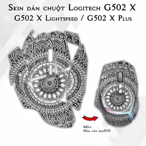 Skin dán chuột Logitech G502 X mẫu Hoa văn hov010