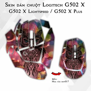 Skin dán chuột Logitech G502 X mẫu Hoa văn hov017