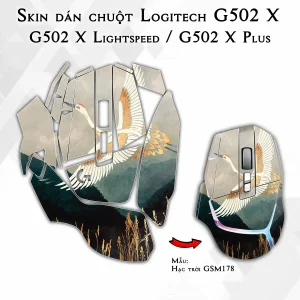Skin dán chuột Logitech G502 X mẫu Hạc trời GSM178