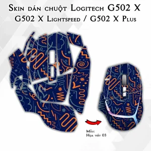 Skin dán chuột Logitech G502 X mẫu Họa tiết 03