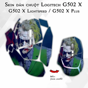 Skin dán chuột Logitech G502 X mẫu Joker joke02