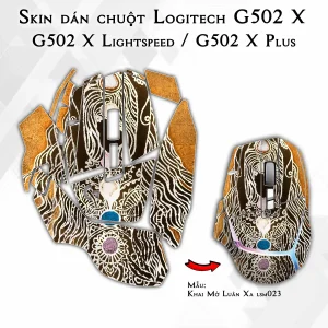 Skin dán chuột Logitech G502 X mẫu Khai Mở Luân Xa lsm023