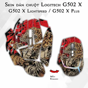 Skin dán chuột Logitech G502 X mẫu Komainu