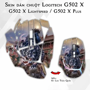 Skin dán chuột Logitech G502 X mẫu Kỳ Lân Trấn Quốc