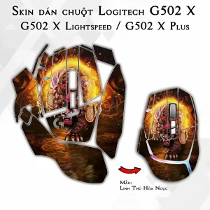 Skin dán chuột Logitech G502 X mẫu Linh Thú Hỏa Ngục