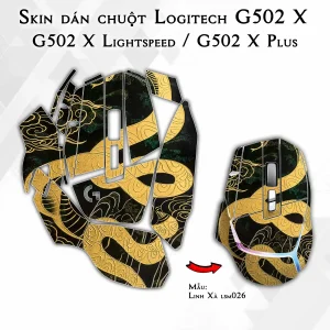 Skin dán chuột Logitech G502 X mẫu Linh Xà lsm026
