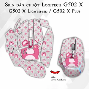 Skin dán chuột Logitech G502 X mẫu Lotso OneLove
