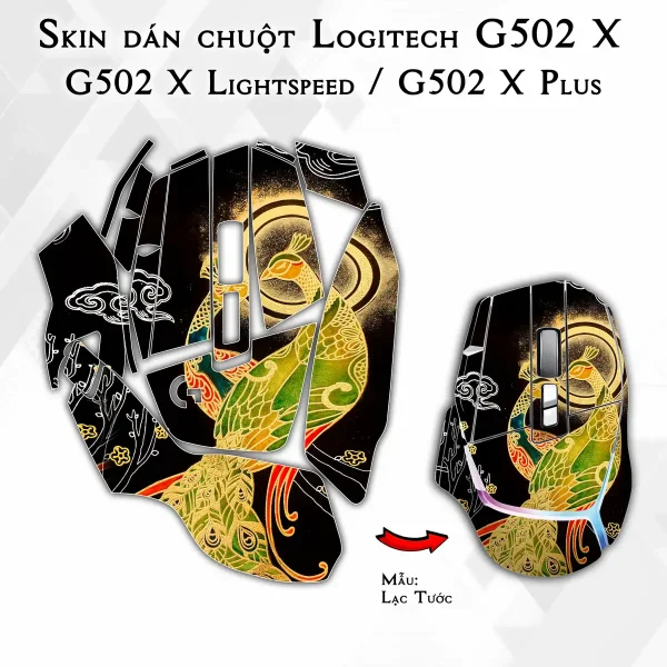Skin dán chuột Logitech G502 X mẫu Lạc Tước