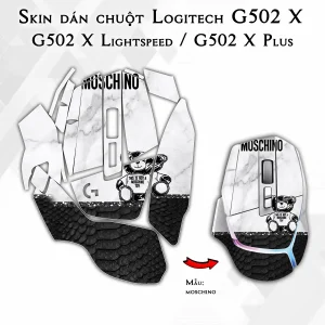 Skin dán chuột Logitech G502 X mẫu moschino
