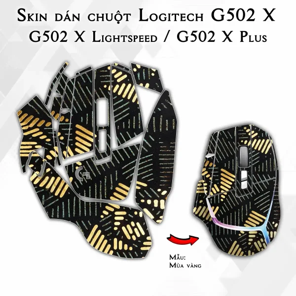 Skin dán chuột Logitech G502 X mẫu Mùa vàng