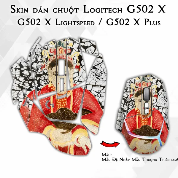 Skin dán chuột Logitech G502 X mẫu Mẫu Đệ Nhất Mẫu Thượng Thiên lsm029