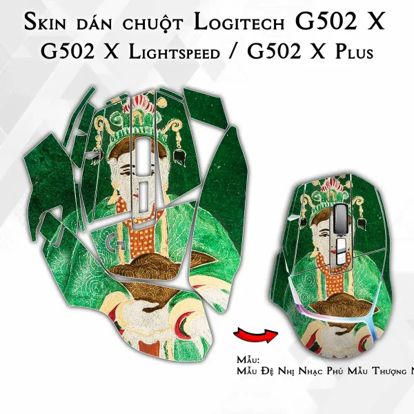 Skin dán chuột Logitech G502 X mẫu Mẫu Đệ Nhị Nhạc Phủ Mẫu Thượng Ngàn lsm030