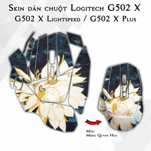 Skin dán chuột Logitech G502 X mẫu Mộng Quỳnh Hoa