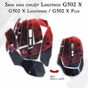 Skin dán chuột Logitech G502 X mẫu Naruto nar03
