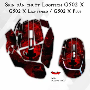 Skin dán chuột Logitech G502 X mẫu Naruto nar05
