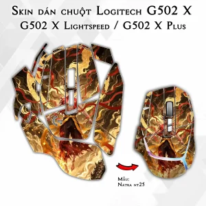 Skin dán chuột Logitech G502 X mẫu Natra nt25