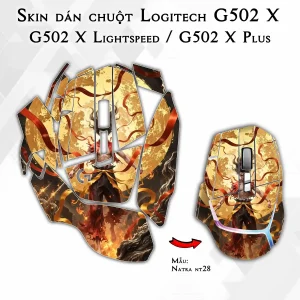 Skin dán chuột Logitech G502 X mẫu Natra nt28