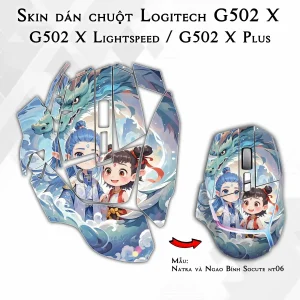 Skin dán chuột Logitech G502 X mẫu Natra và Ngao Bính Socute nt06