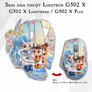 Skin dán chuột Logitech G502 X mẫu Natra và Ngao Bính Socute nt16