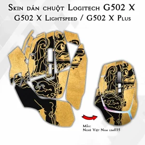 Skin dán chuột Logitech G502 X mẫu Nghê Việt Nam lsm035