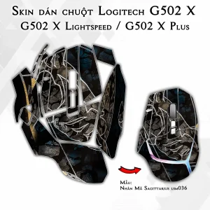 Skin dán chuột Logitech G502 X mẫu Nhân Mã Sagittarius lsm036