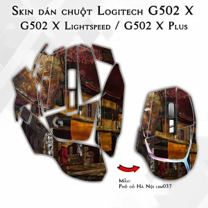 Skin dán chuột Logitech G502 X mẫu Phố cổ Hà Nội lsm037