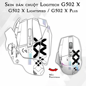 Skin dán chuột Logitech G502 X mẫu Printstream