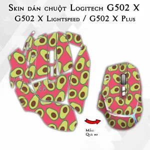 Skin dán chuột Logitech G502 X mẫu Quả bơ