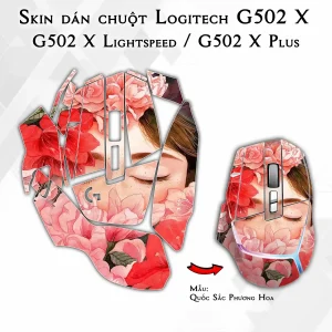 Skin dán chuột Logitech G502 X mẫu Quốc Sắc Phương Hoa