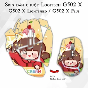 Skin dán chuột Logitech G502 X mẫu RoRo Jump ro04