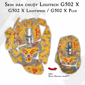 Skin dán chuột Logitech G502 X mẫu Rồng Dragon dra037