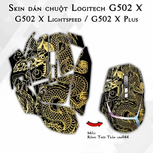 Skin dán chuột Logitech G502 X mẫu Rồng Thời Trần lsm044