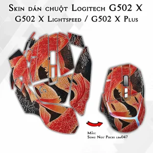 Skin dán chuột Logitech G502 X mẫu Song Ngư Pisces lsm047
