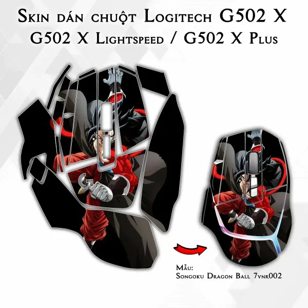 Skin dán chuột Logitech G502 X mẫu Songoku Dragon Ball 7vnr002