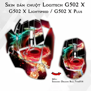 Skin dán chuột Logitech G502 X mẫu Songoku Dragon Ball 7vnr016