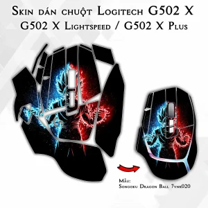 Skin dán chuột Logitech G502 X mẫu Songoku Dragon Ball 7vnr020